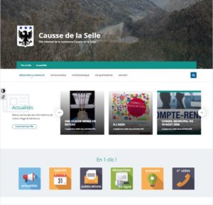 capture écran site internet Causse de la Selle