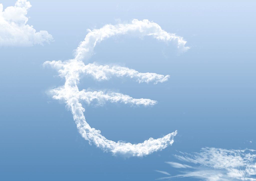 euro en forme de nuage
