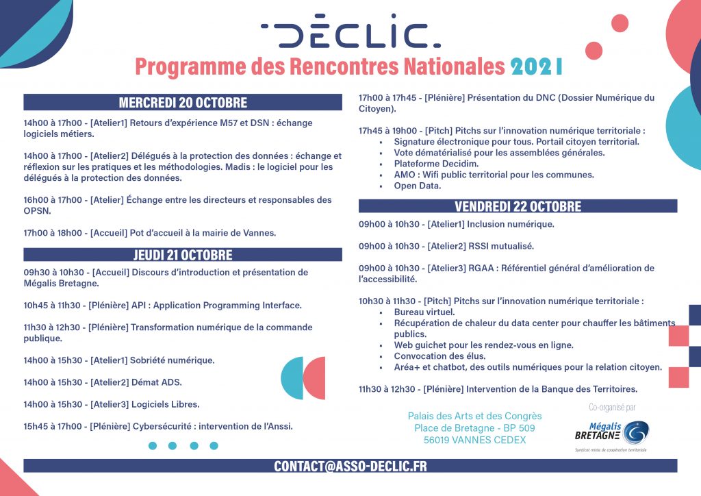programme rencontres Declic 2021